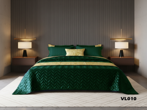 ست روتختی مخمل هفت تکه دونفره با شال-رنگبندی