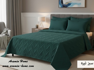 ست روتختی بهاره ساده پنبه‌دوزی یکنفره براش زرشکی Si006