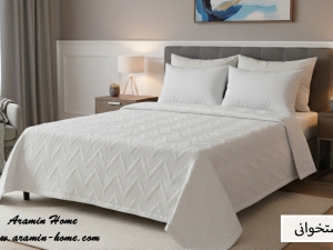 ست روتختی بهاره ساده پنبه‌دوزی یکنفره براش زرشکی Si006