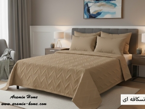 ست روتختی بهاره ساده پنبه‌دوزی یکنفره براش زرشکی Si006