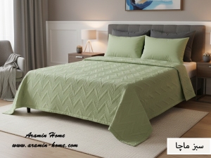 ست روتختی بهاره ساده پنبه‌دوزی یکنفره براش زرشکی Si006