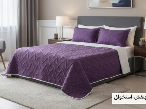 ست روتختی بهاره ساده پنبه‌دوزی یکنفره براش زرشکی Si006