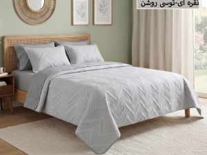 ست روتختی بهاره ساده پنبه‌دوزی دونفره 6 تکه-رنگبندی قابل انتخاب