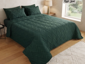 ست روتختی بهاره ساده پنبه‌دوزی یکنفره  4 تکه-رنگبندی قابل انتخاب