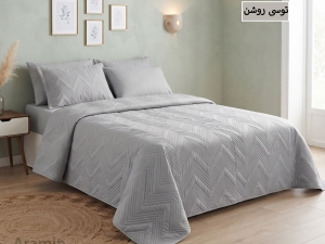 ست روتختی بهاره ساده پنبه‌دوزی یکنفره  4 تکه-رنگبندی قابل انتخاب