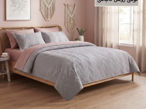 ست روتختی بهاره ساده پنبه‌دوزی یکنفره  4 تکه-رنگبندی قابل انتخاب