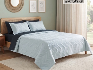 ست روتختی بهاره ساده پنبه‌دوزی یکنفره  4 تکه-رنگبندی قابل انتخاب
