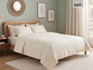 ست روتختی بهاره ( سه فصل)ساده پنبه‌دوزی یکنفره  4 تکه-رنگبندی قابل انتخاب