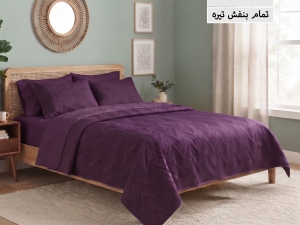 ست روتختی بهاره ( سه فصل)ساده پنبه‌دوزی یکنفره  4 تکه-رنگبندی قابل انتخاب