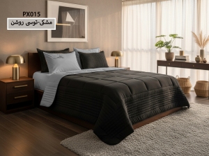 ست لحاف یکنفره طرح پیکسل- 4 تکه رنگبندی