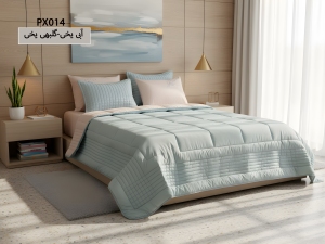 ست لحاف یکنفره طرح پیکسل- 4 تکه رنگبندی