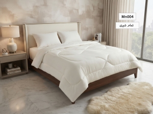 ست لحاف دونفره چهارتکه میکرو طرح منحنی-رنگبندی کامل
