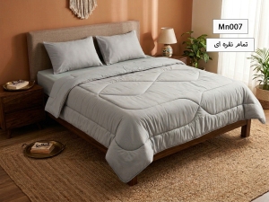 ست لحاف دونفره چهارتکه میکرو طرح منحنی-رنگبندی کامل