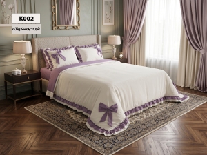 ست و نیم ست کاور لحاف (فقط کاور-بدون لحاف)یکنفره پینترستی طرح پاپیون چین دار-رنگبندی