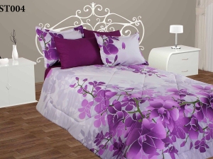 ست لحاف یکنفره ساتین چهار تکه کد ST004