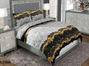 ست لحاف یکنفره ساتین چهار تکه کد ST008