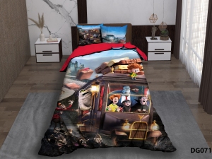 ست لحاف یکنفره چهار تکه دیجیتال DG071 هتل ترانسیلوانیا