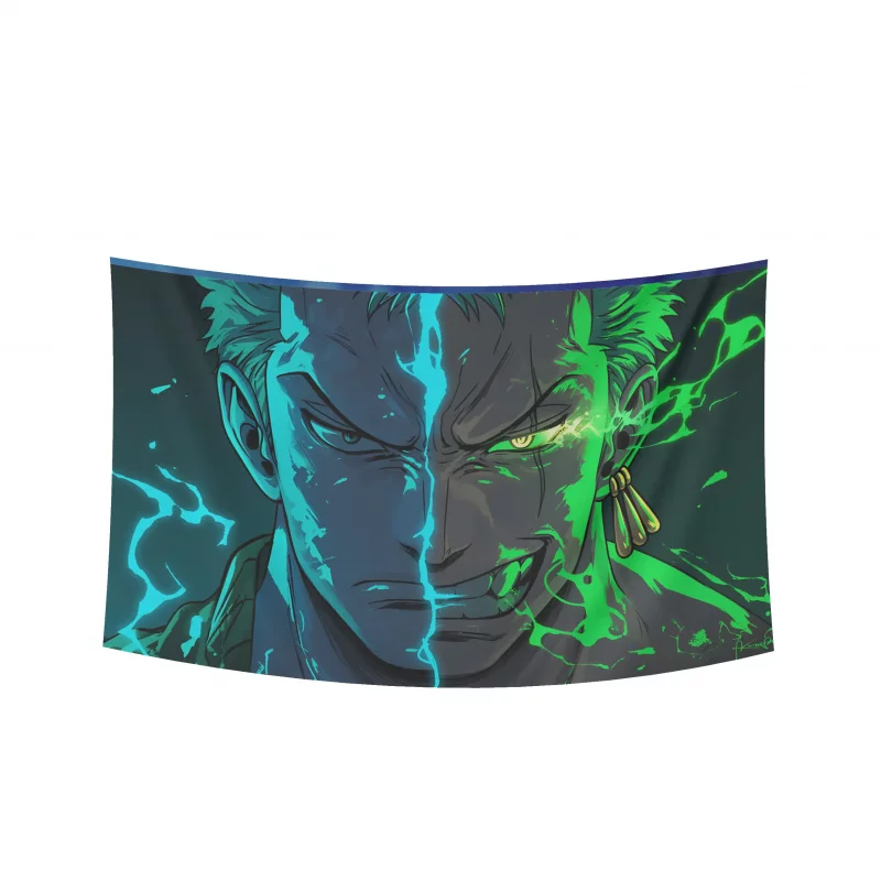 بک دراپ پارچه ای زورو انیمه وان پیس کد 02