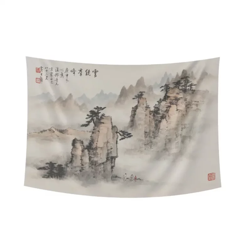 بک دراپ نقاشی باستانی چینی کد 02