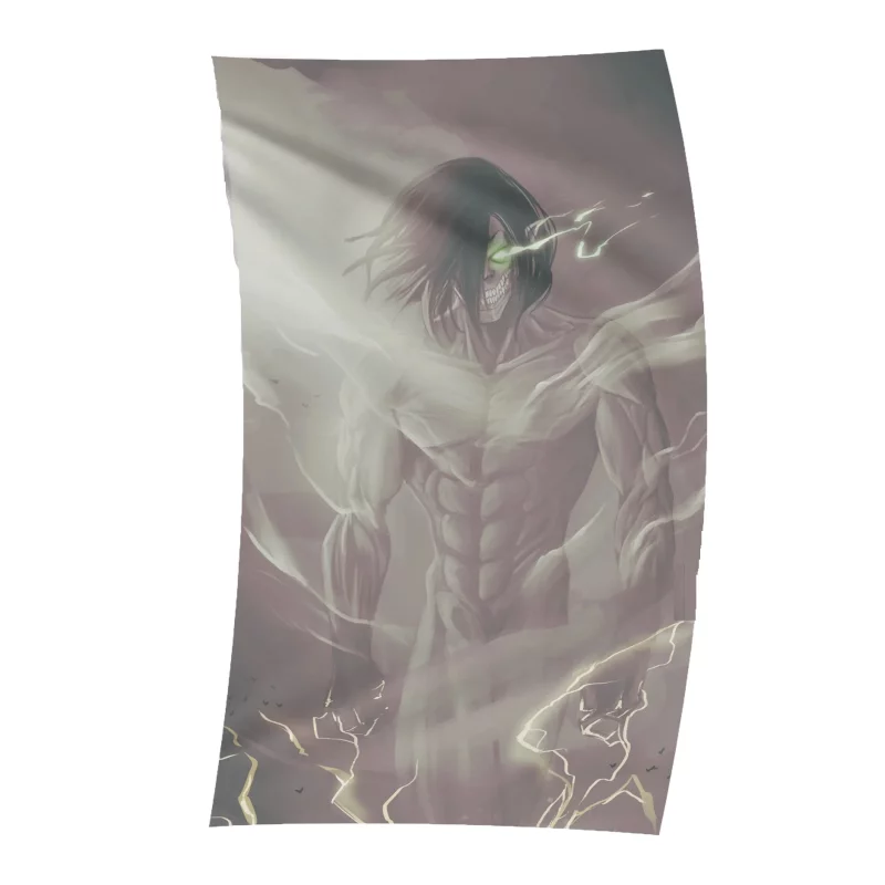 بک دراپ پارچه ای تایتان ارن یگر انیمه اتک آن تایتان