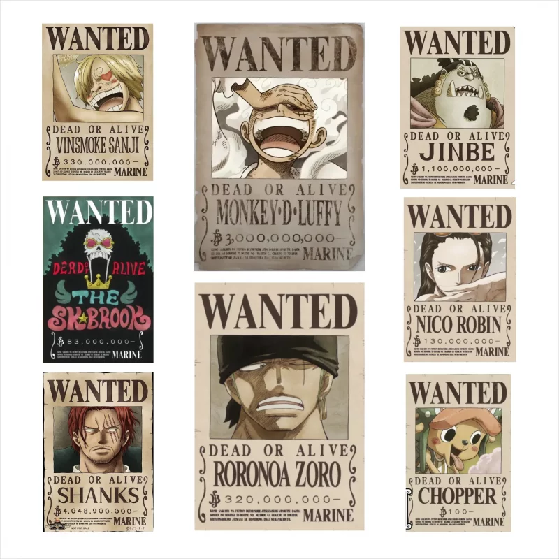 پک 10 عددی پوستر تحت تعقیب وان پیس سری 1