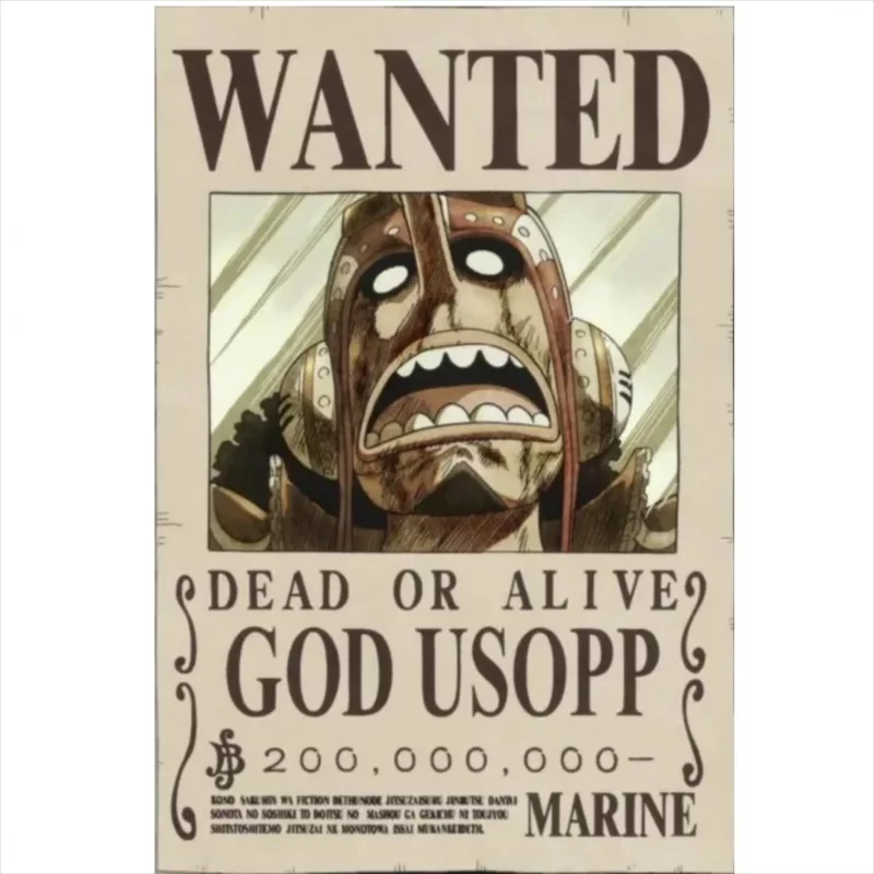 پوستر وانتد بونتی وان پیس تکی + استیکر هدیه | کاراکترهای مختلف