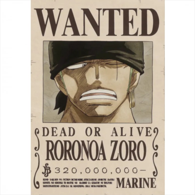 برچسب پوستر وانتد وان پیس در 6 مدل