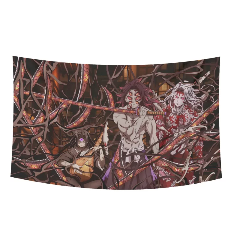 بک دراپ پارچه ای انیمه شیطان کش طرح کوکوشیبو، ناکیمه و موزان