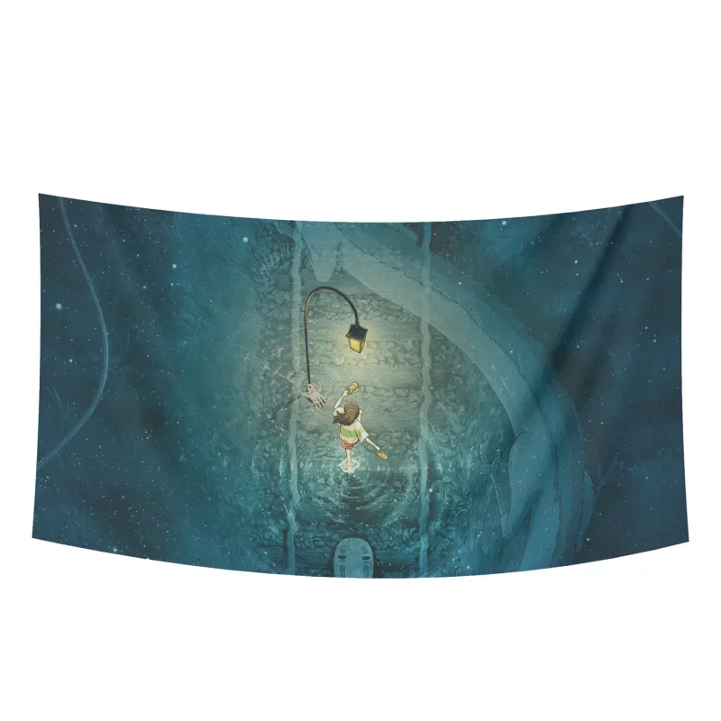 بک دراپ پارچه ای انیمه شهر اشباح میازاکی کد 01