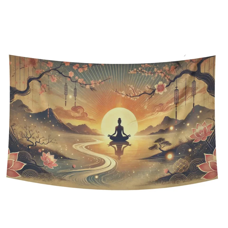 بک دراپ پارچه ای طرح مدیتیشن