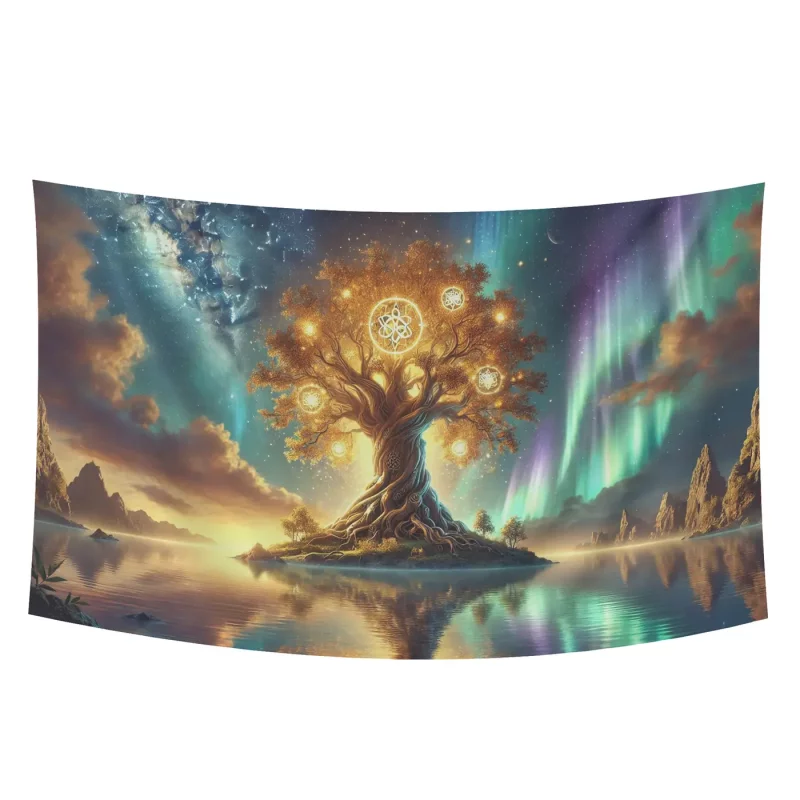 بک دراپ پارچه ای طرح درخت زندگی