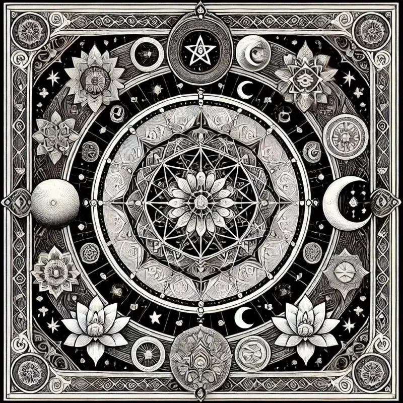 زیرانداز مدیتیشن طرح کوان کیهانی