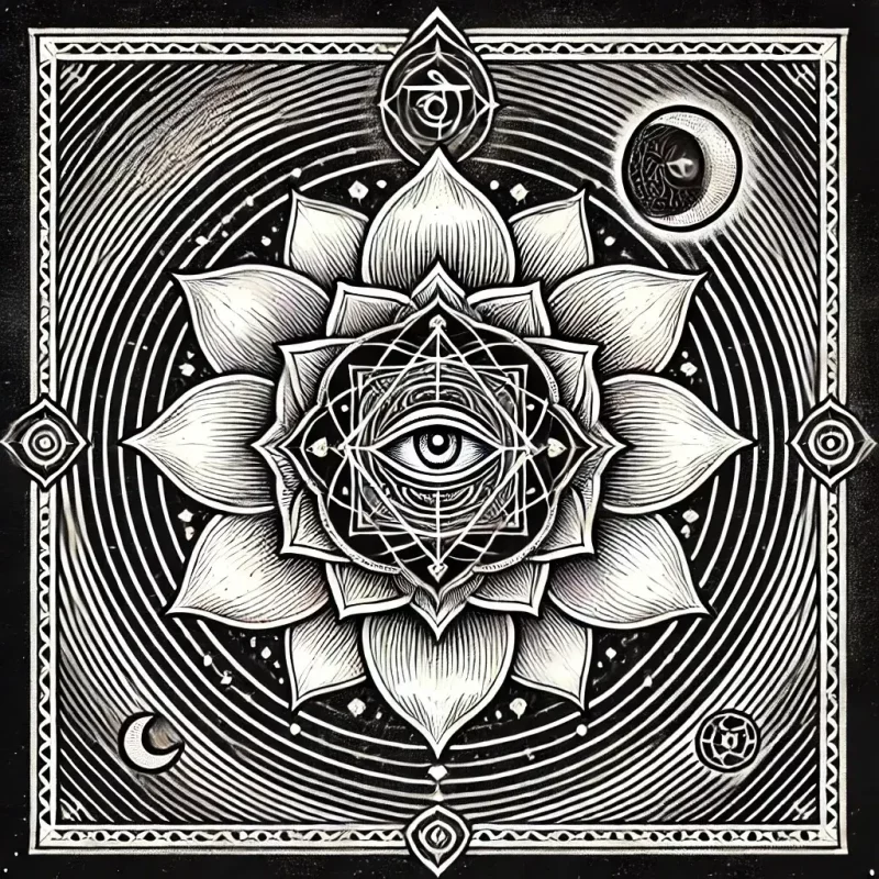 زیرانداز مدیتیشن طرح چشم سوم