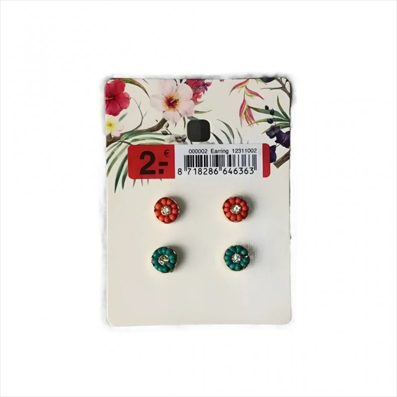 گوشواره پینترستی شکوفه‌های 2 قلو برند orsay