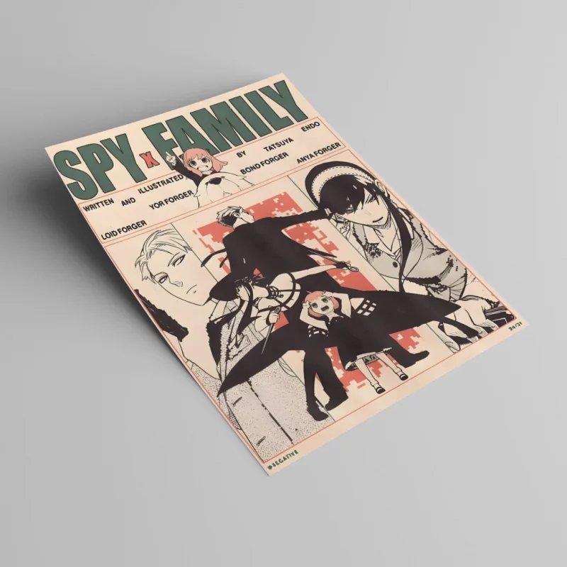 پوستر وینتیج انیمه اسپای ایکس فمیلی