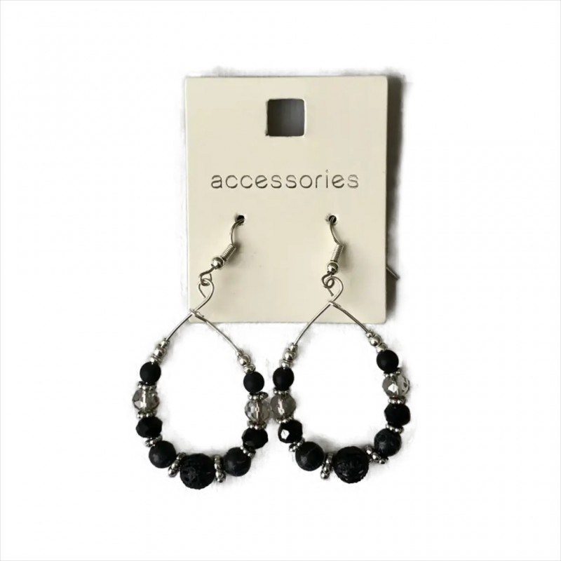 گوشواره مهره مشکی برند accessories