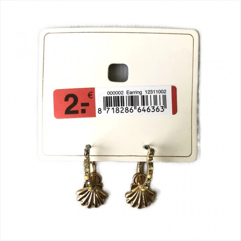 گوشواره صدف طلایی برند Orsay