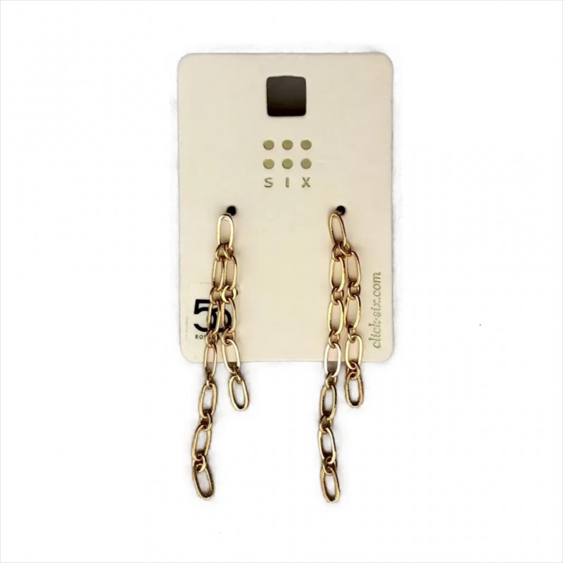 گوشواره زنجیری برند SIX