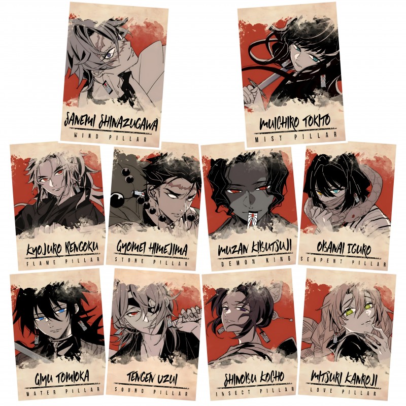 پک 10 عددی پوستر هاشیراهای شیطان کش