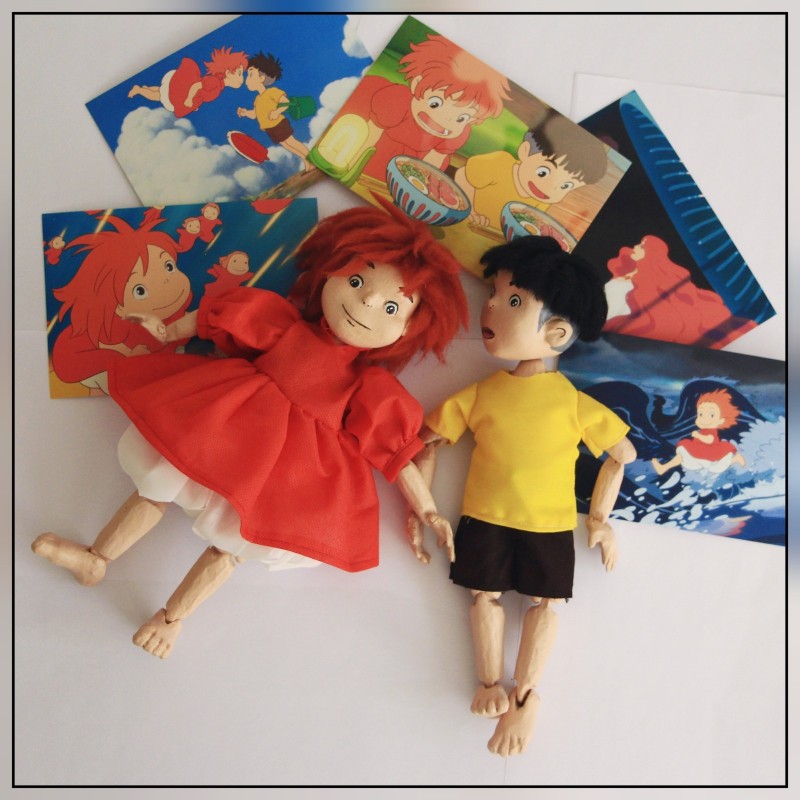 ست دوتایی عروسک نمایشی پونیو و سوزوکه