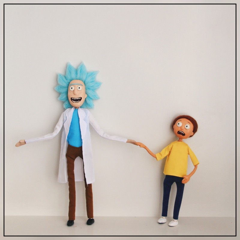 ست دوتایی عروسک نمایشی ریک اند مورتی