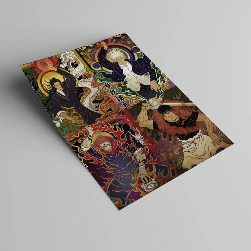 پوستر گلاسه چهارگانه جوجوتسو کایزن