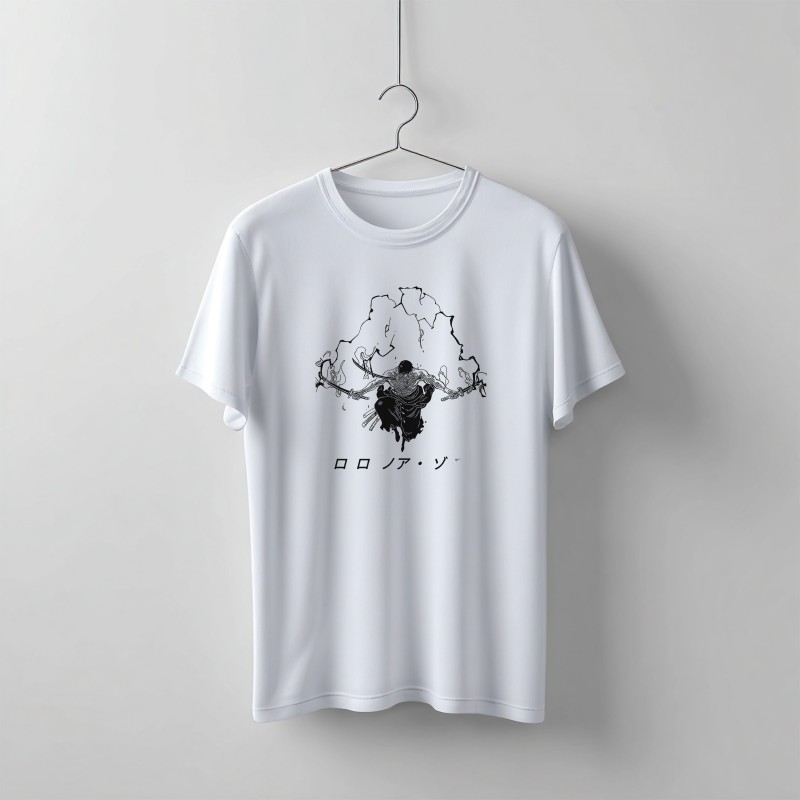 تیشرت سفید زورو فرم سه شمشیره