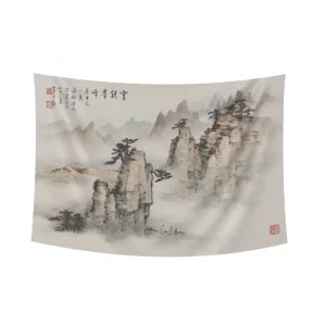 بک دراپ نقاشی باستانی چینی کد 02