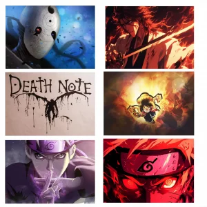 مجموعه پوستر انیمه 15 عددی + استیکر هدیه | مدل 01