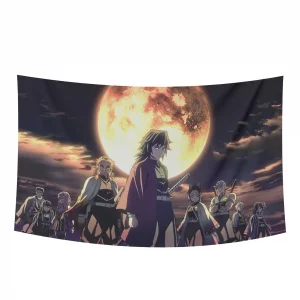 بک دراپ پارچه ای انیمه شیطان کش طرح هاشیرا