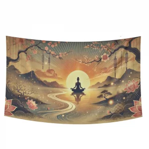 بک دراپ پارچه ای طرح مدیتیشن