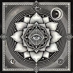 زیرانداز مدیتیشن طرح چشم سوم