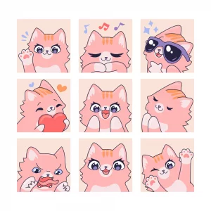 برچسب گربه کیوت