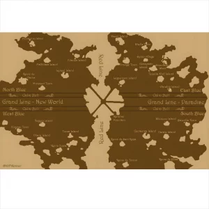 نقشه وان پیس گرندلاین و شین سه کای